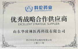 科倫藥業優秀戰略供應商